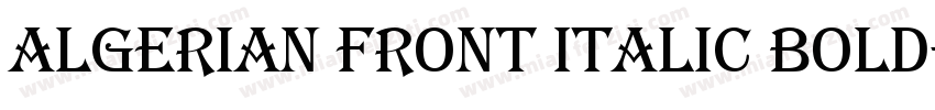 algerian front italic bold字体转换